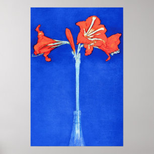 Poster Piet Mondrian - Peinture de fleurs d'art fin Amary