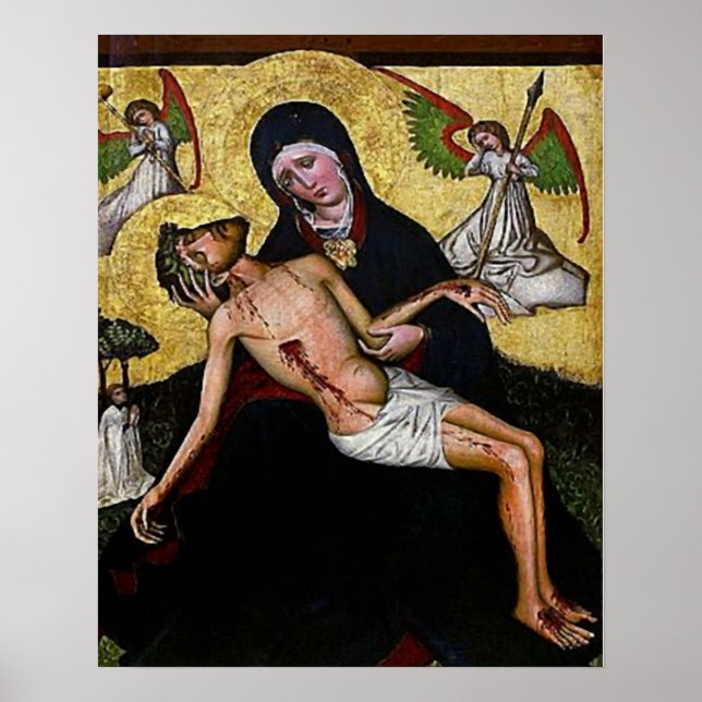 Poster Pieta Jesus Crucifixion Lamentation Vierge Marie 0 (Devant)