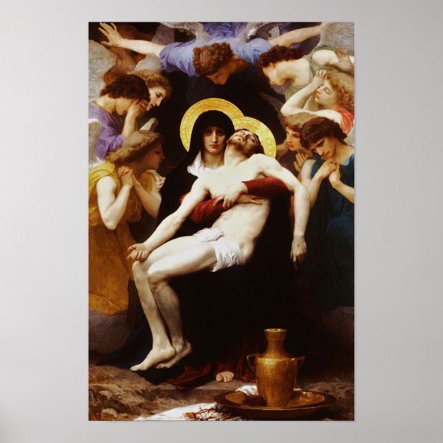 Poster Pieta Jesus Crucifixion Lamentation Vierge Marie A (Devant)