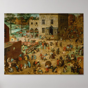 Poster Pieter Bruegel l’Aîné - Jeux pour enfants