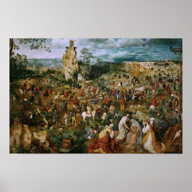 Poster Pieter Bruegel l'Ancien-La Procession pour le Calv (Devant)
