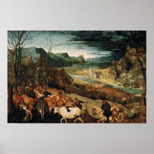 Poster Pieter Bruegel l'Ancien - Le retour du troupeau