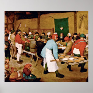 Poster Pieter Bruegel L'Ancien - Mariage paysan 1566