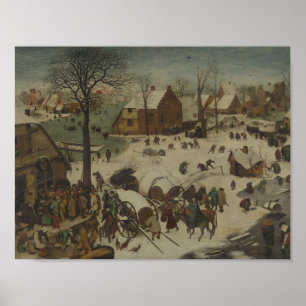 Poster Pieter Bruegel l'Ancien - Numérotation à Bethléem