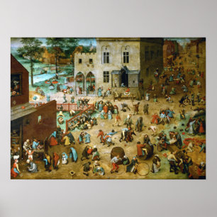 Poster Pieter Bruegel les Jeux pour enfants