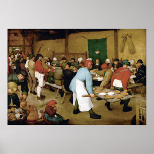 Poster Pieter Bruegel l'Mariage paysan aîné