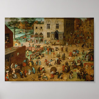 Poster Pieter Bruegel the Elder Jeux pour enfants 1560