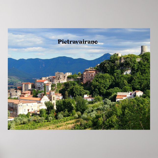 Poster Pietravairano, Caserte, Italie (Devant)