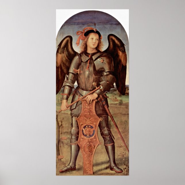 Poster Pietro Perugino - Archange Michael (Devant)