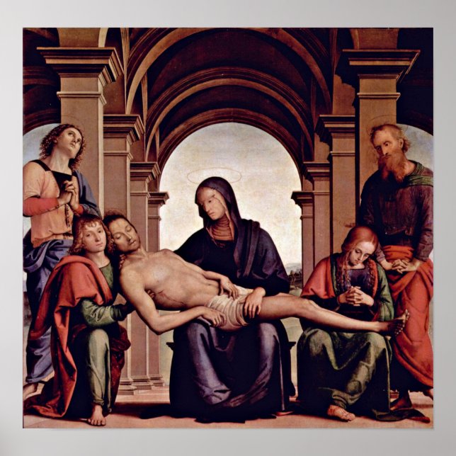 Poster Pietro Perugino - Pieta (Devant)