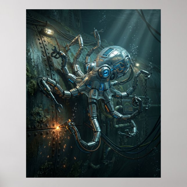 Poster Pieuvre Overclockée (Devant)