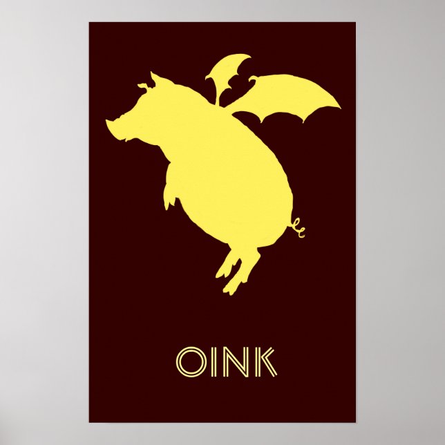 Poster Piggy volant (Devant)