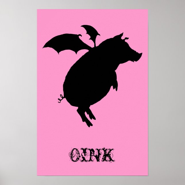 Poster Piggy volant (Devant)