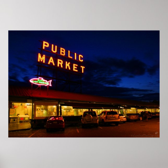 Poster Pike Place Market, Seattle (Devant)