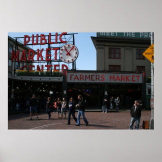 Poster Pike Place Market, Seattle Washington