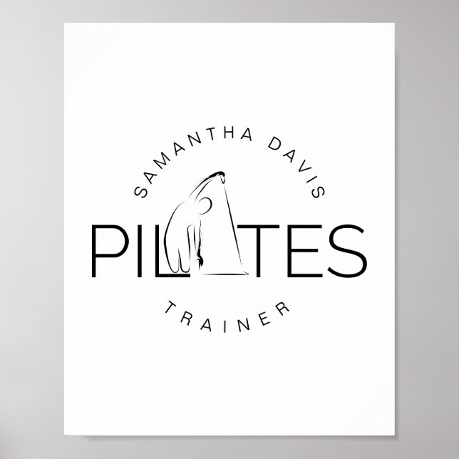 Poster Pilates Instructeur Pilates Entraîneur Pilates (Devant)
