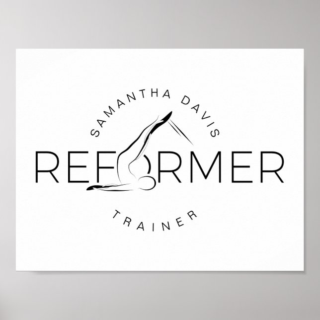 Poster Pilates Instructeur Pilates Mot de réforme (Devant)