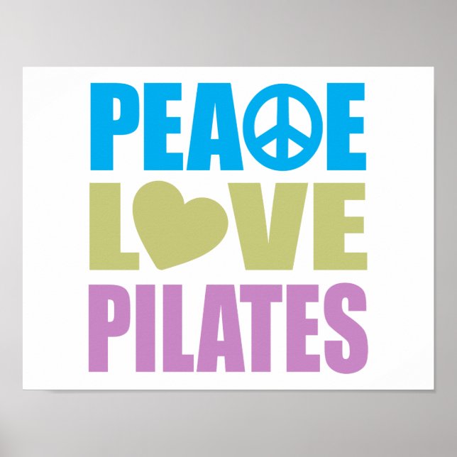 Poster Pilates Peace Love (Devant)