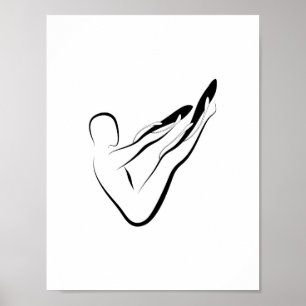 Poster Pilates Pose Rocker Pilates Pose