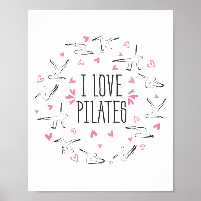 Poster Pilates Poses en forme de cercle (Devant)