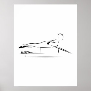 Poster Pilates -T tirer sur le réformateur