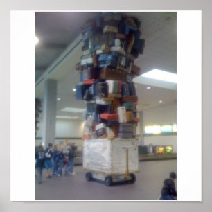 Poster Pile de bagage à l'aéroport la Californie de