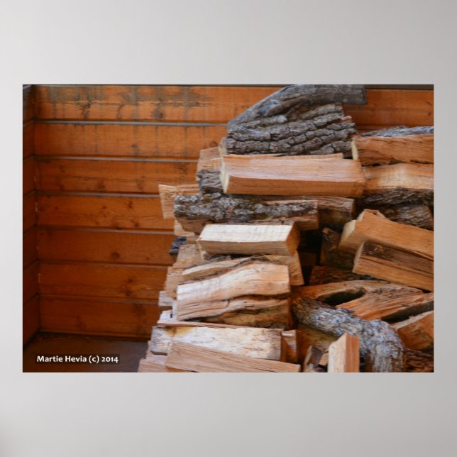 Poster Pile de bois (Devant)