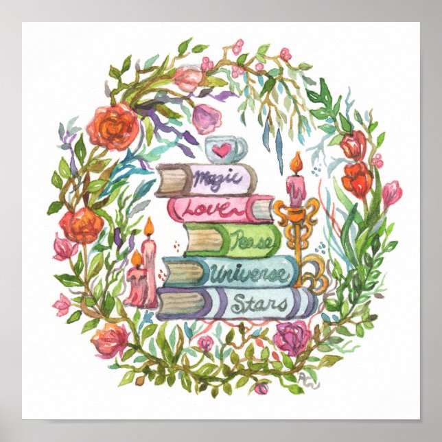 Poster Pile de livres (Devant)