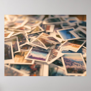 Poster Pile de photographies Vintages