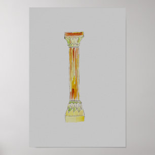 Poster Pilier d'aquarelle 1