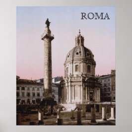 Poster Pilier de Trajan à Rome (vers 1900)