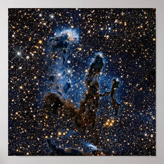 Poster Piliers De Création Aigle Nebula Près Infrarouge (Devant)