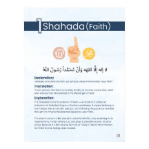 Piliers de l'Islam - Shahada (Foi) - Bleu