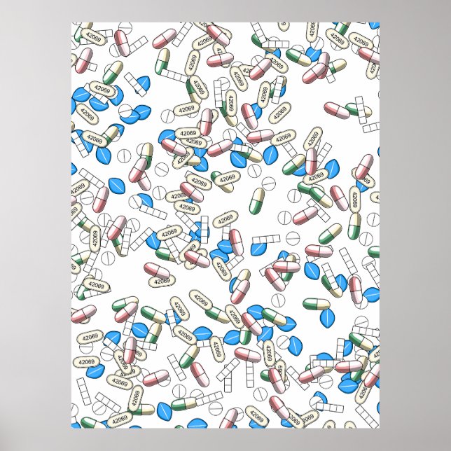 Poster Pill Sprinkles Pattern (Devant)