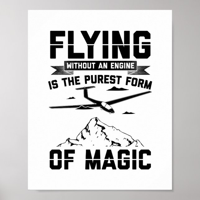 Poster Pilote à glissière | Glider Hobby Sailplane Idée c (Devant)