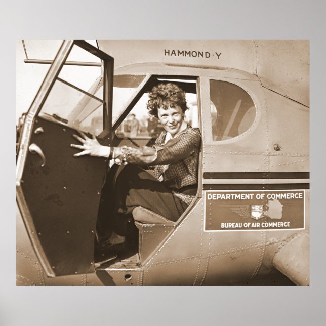 Poster Pilote Amelia Earhart 1936 (Devant)