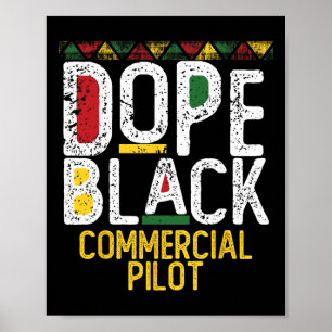Poster Pilote commercial noir de la drogue Mois de l'hist