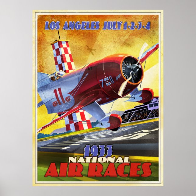 Poster Pilote d'avion vintage (Devant)