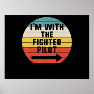 Poster Pilote de combat Halloween jumelé Couple cadeau