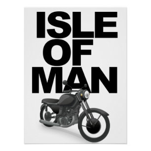 Poster Pilote de moto de l'île de Man