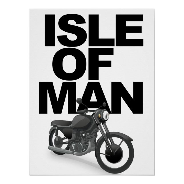 Poster Pilote de moto de l'île de Man (Devant)