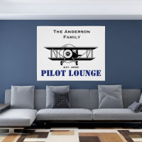 Pilote Lounge Nom de famille Aéronautique Décor