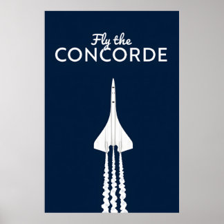 Poster Piloter l'avion à réaction supersonique Concorde e