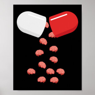 Poster Pilule cérébrale - Sticker Placebo