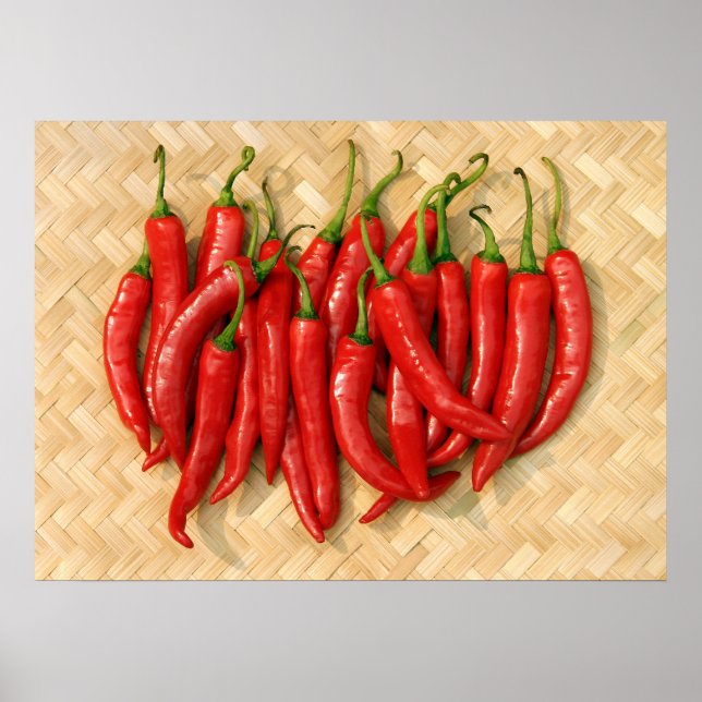 Poster piment rouge chaud (Devant)