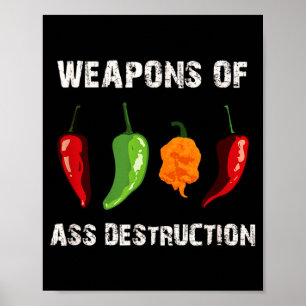 Poster Piments Drôles Chili Tête Scy Aliments Chauds