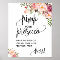 Pimp your prosecco panneau floral rose pour enterr