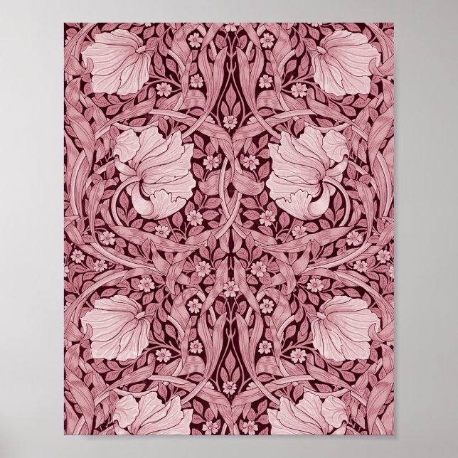 Poster Pimpernel Maroon, William Morris (Devant)