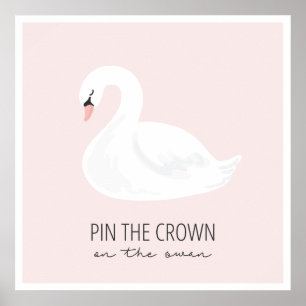 Poster Pin de CYGNE la couronne sur l'affiche de cygne