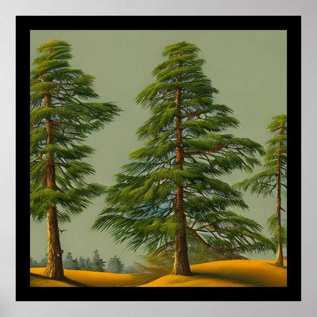 Poster Pin nordique Abstrait (Devant)